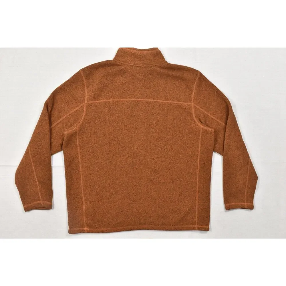 The North Face Men XXL Gordon Lyons Quarter Zip Fleece Sweater Pullover Brown Or